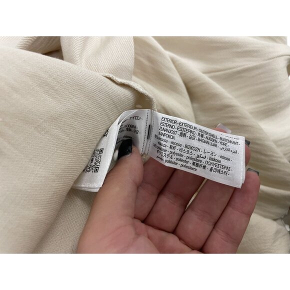 Zara Womens One Piece XS Jumpsuit Ivory Belted Collared Sleeveless 8741/227 NWT - Picture 8 of 11